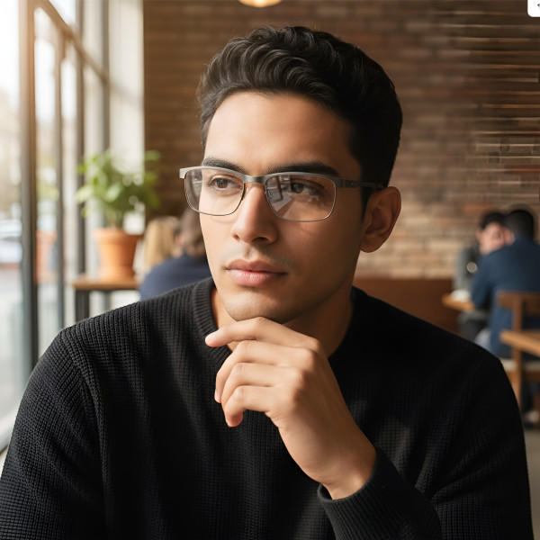 Armação de Óculos Retangular Fio Nylon OX3222 Grafite